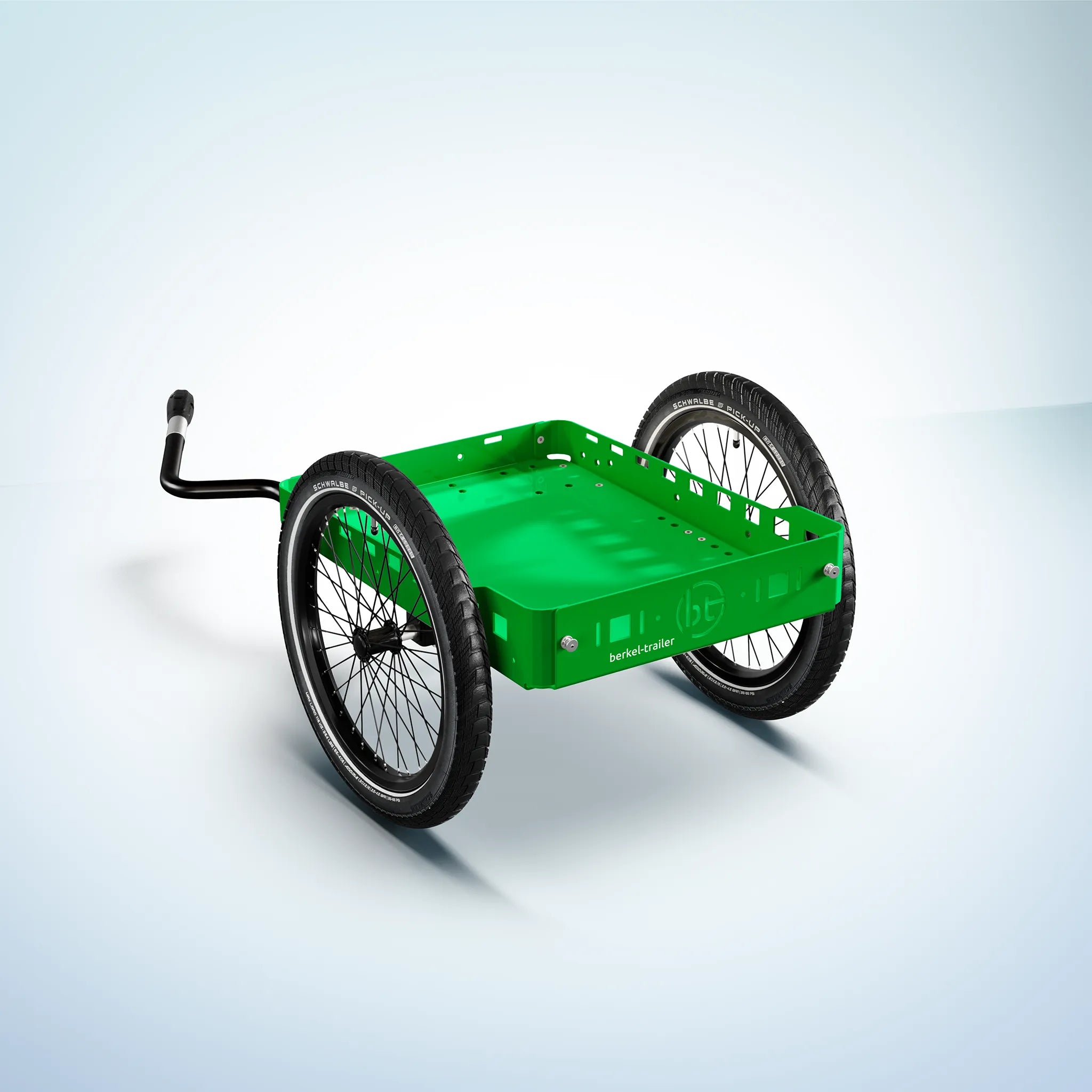 Der Crafty 500 ist ein Allrounder als Lastenanhänger aus dem Hause Berkel-Trailer. Hier in grün.