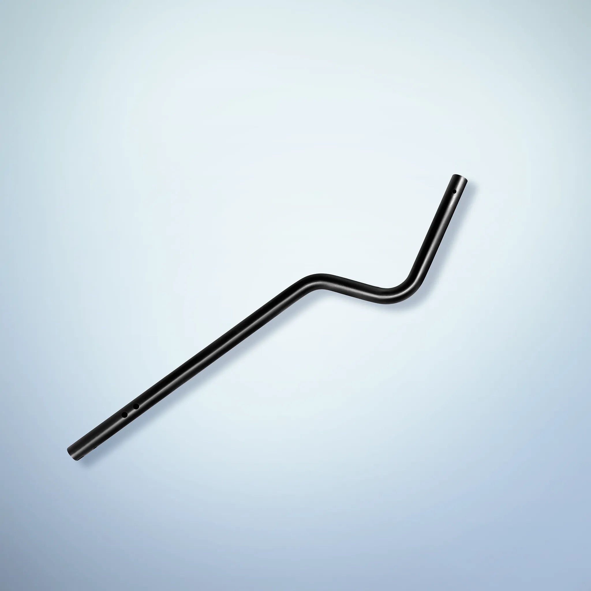 Deichsel für Fahrradanhänger und Lastenanhänger aus Aluminium von Berkel-Trailer. Farbe schwarz. Kupplung ohne. Länge lange Ausführung. Rundrohr 30mm.