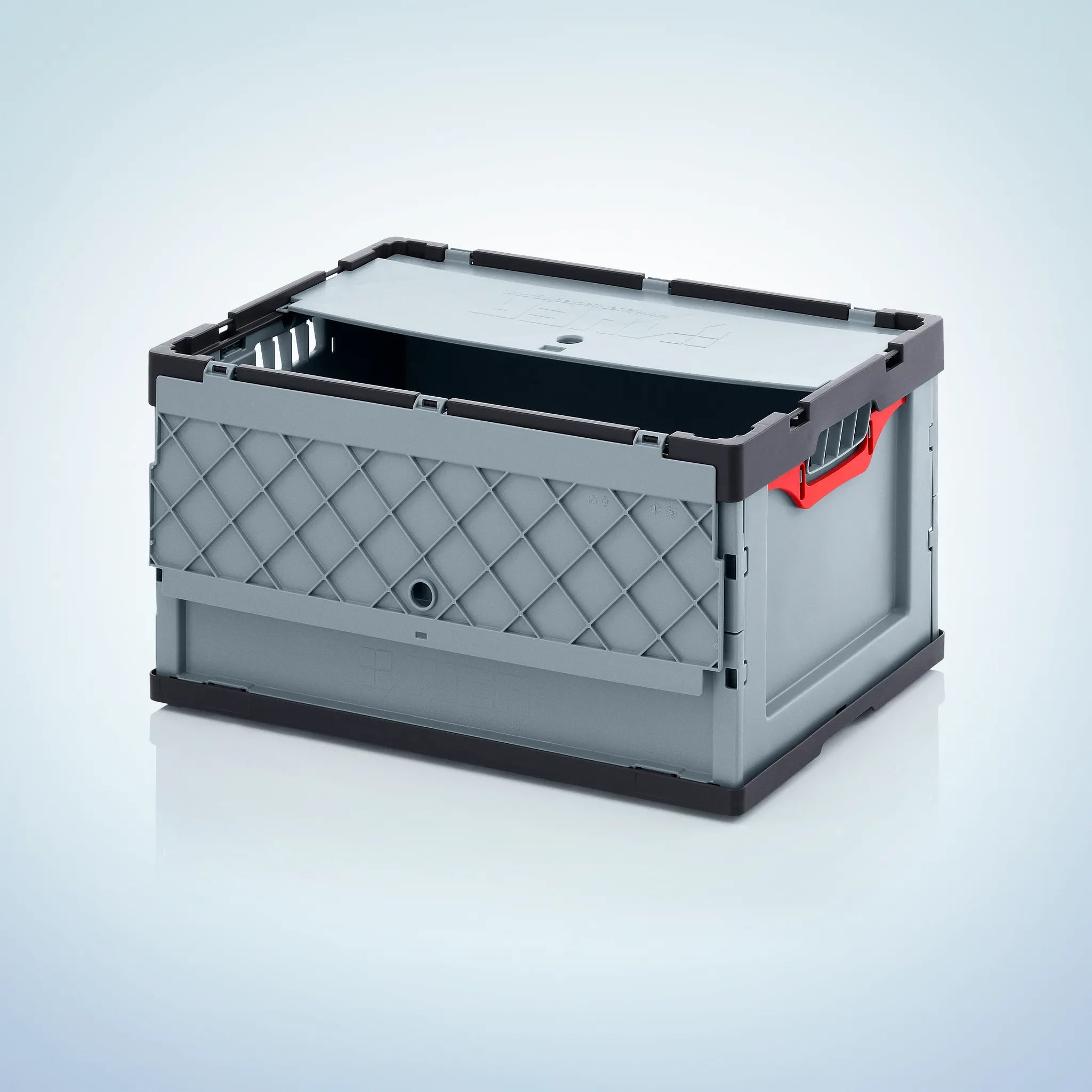 Die praktische Faltbox von Auer zur sinnvollen Ergänzung zu unseren Lastenanhängern von Berkel-Trailer.